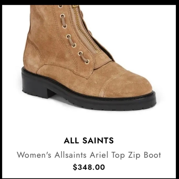 Allsaints Ariel combat top zip US size 9 - Picture 1 of 5